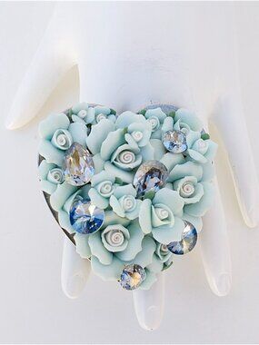 GASOLINE GLAMOUR LADY SINGS THE BLUES MEDIUM HEART RING💙🪻💎